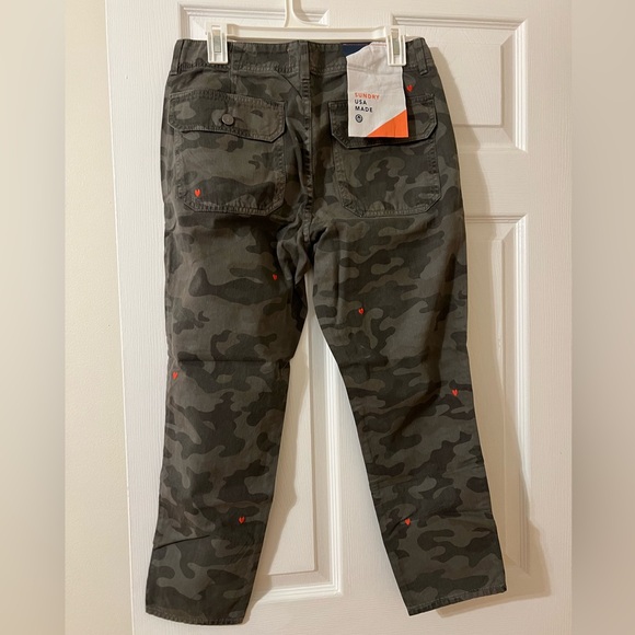 Sundry Women's Camo Pants with Embroidered Hearts - Picture 3 of 12
